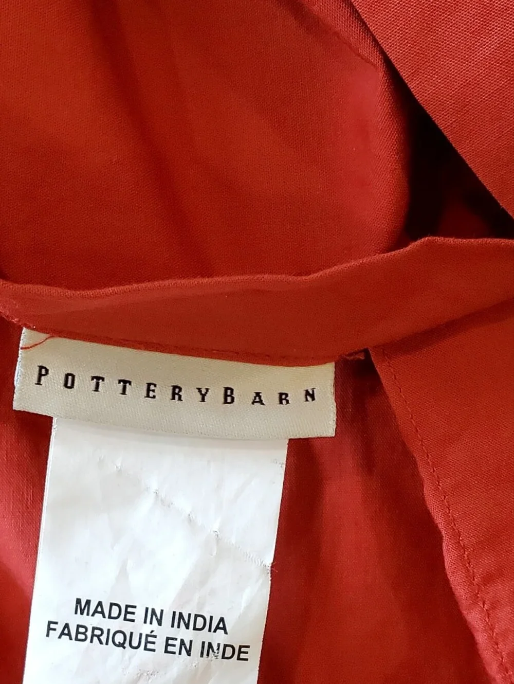 3 Pottery Barn Brick/Tan Organic Cotton Crewel Leaf Botanical Quilted Euro Shams